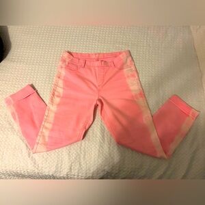 Pink jeggings, women’s sz 4-6, girls XXL sz 18, stretch pink jeans, lightweight
